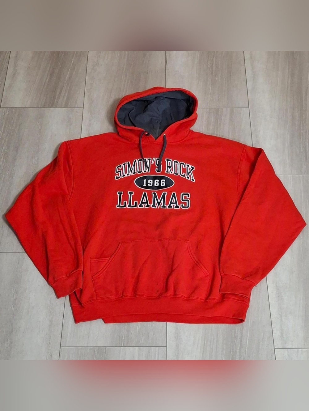 Simon's Rock 1966 Llamas Red Hoodie Sweatshirt Size XL